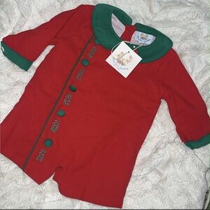 Red and Green Kids One Piece